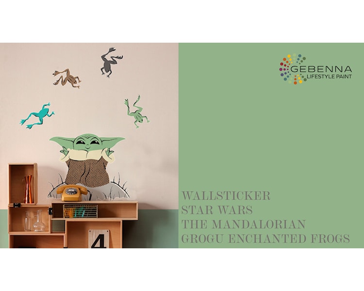 Wallsticker Star Wars The Mandalorian Grogu Enchanted Frogs